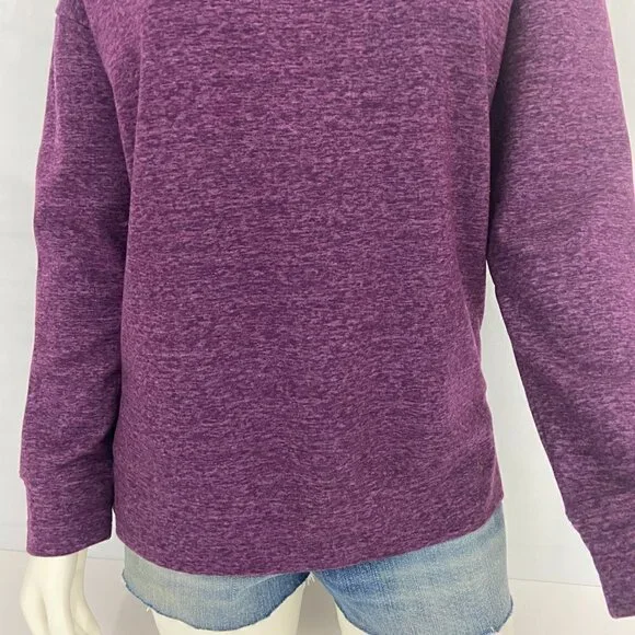 32 Degrees Heat Women's Fleece Sweater Top Size L Heathered Purple Long Sleeve - Picture 4 of 10